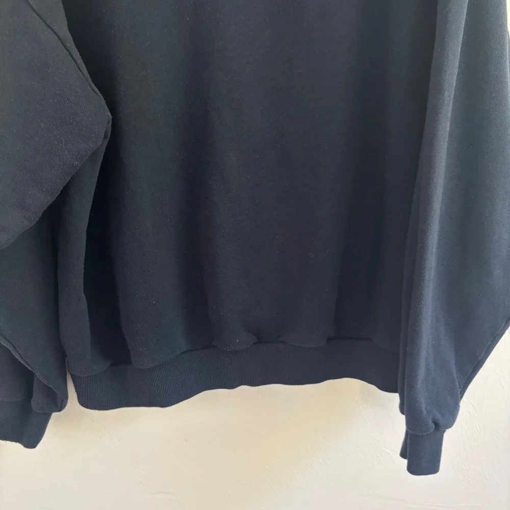 Alo Yoga Accolade Hoodie Size Large Navy Blue Heavyweight Pullover Sweatshirt